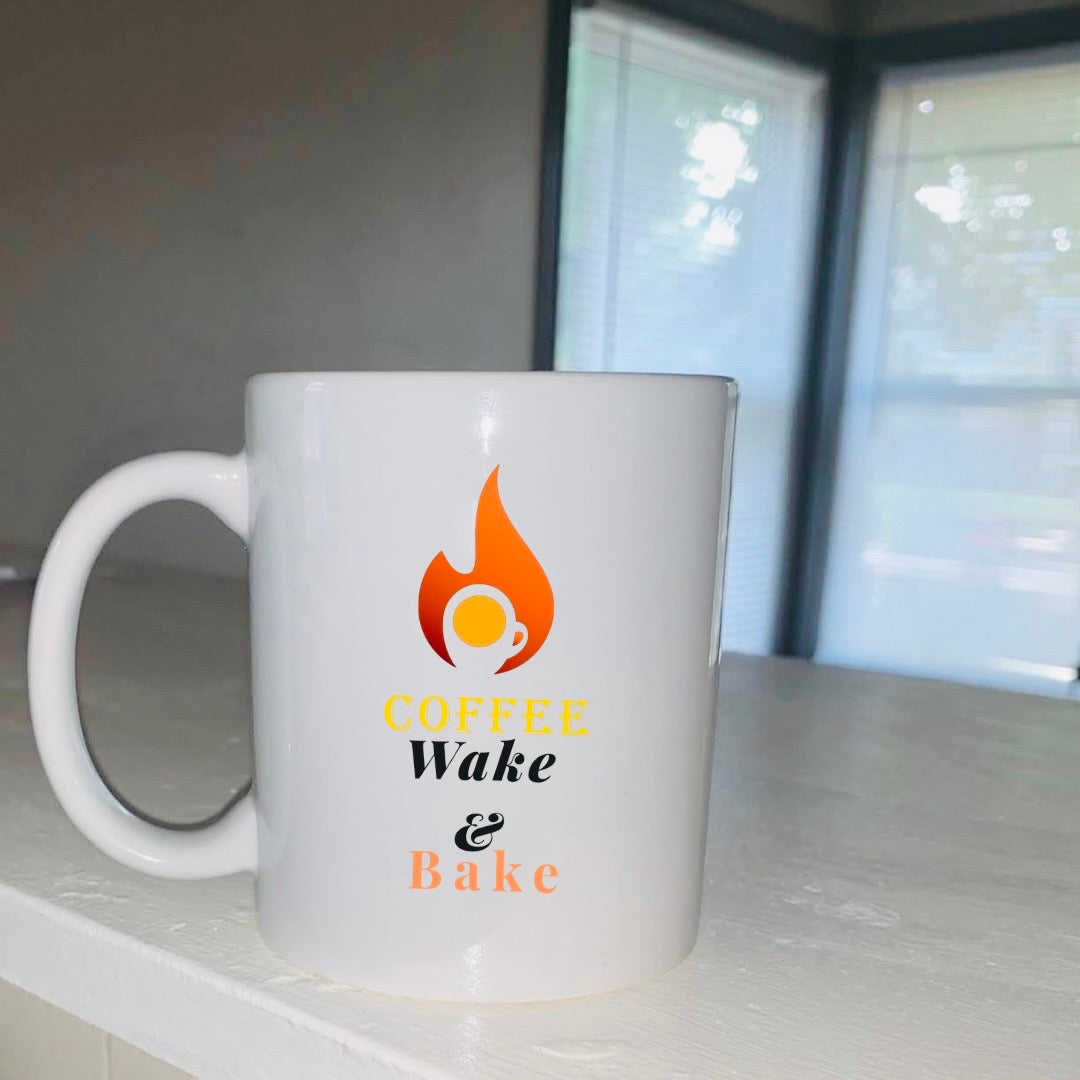 Coffee Wake & Bake Ceramic Mug 11oz