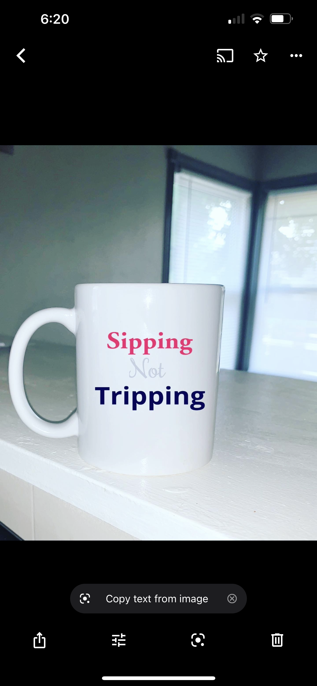 Sipping Not Tripping Ceramic Mug 11oz
