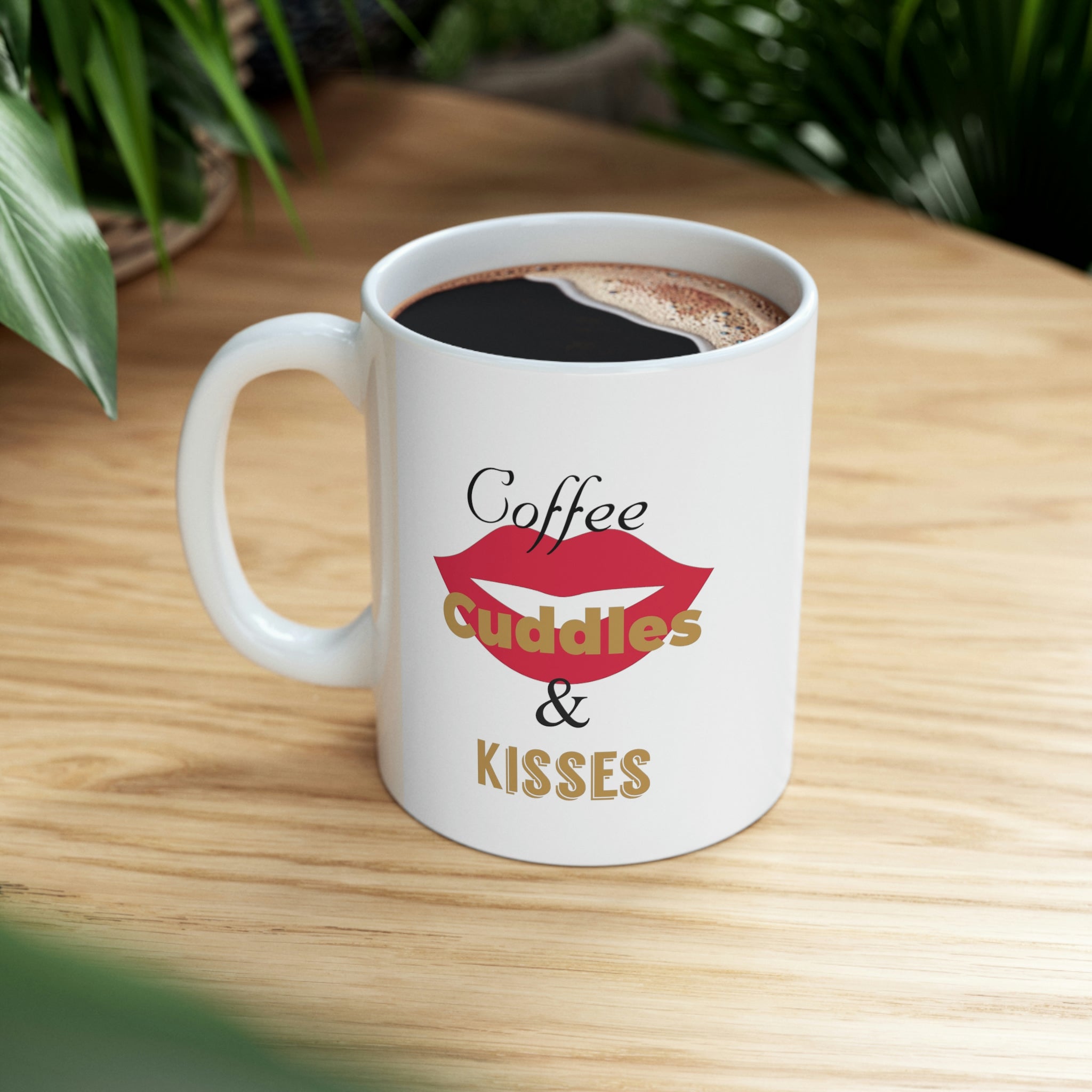 Coffee Cuddles & Kisses Ceramic Mug 11oz