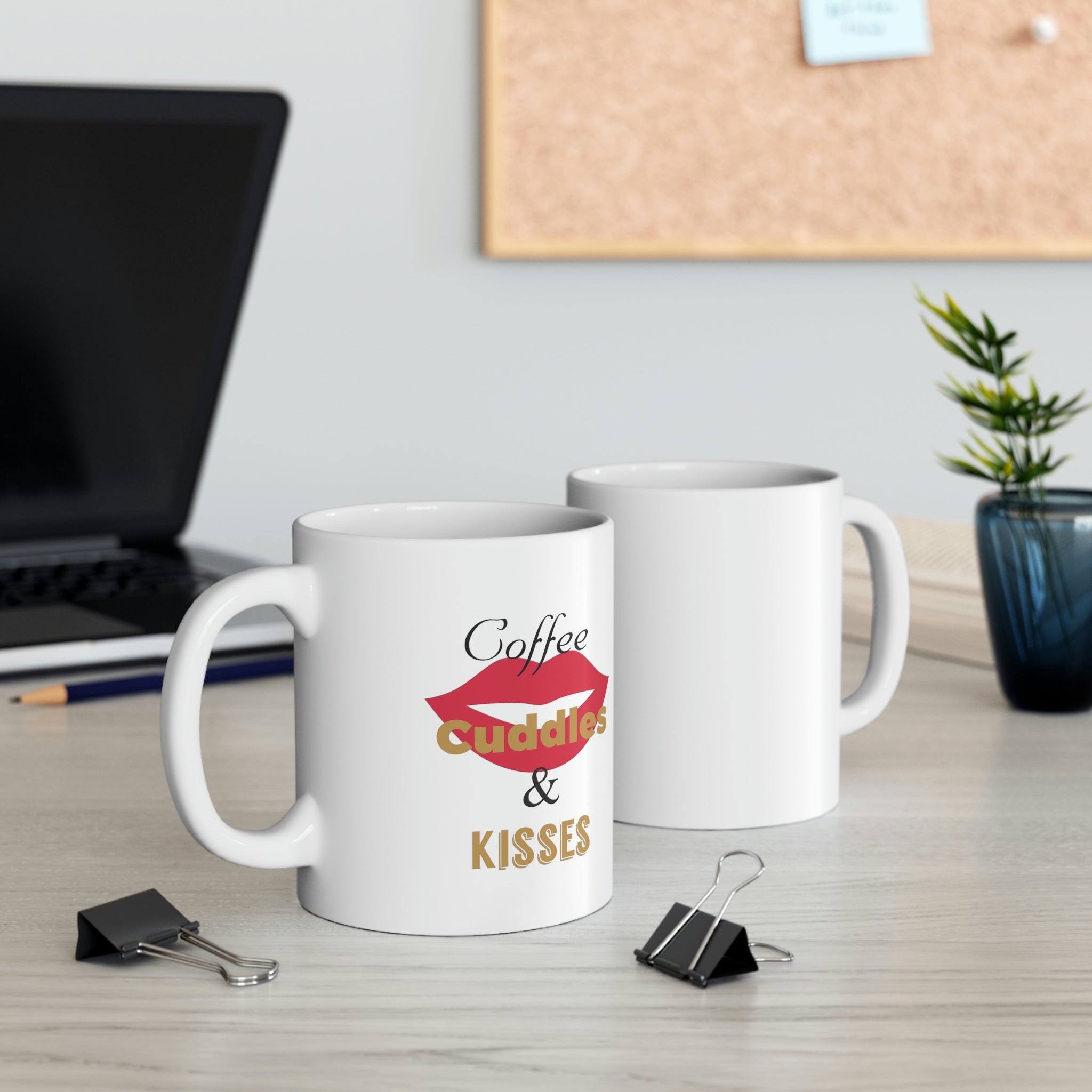 Coffee Cuddles & Kisses Ceramic Mug 11oz